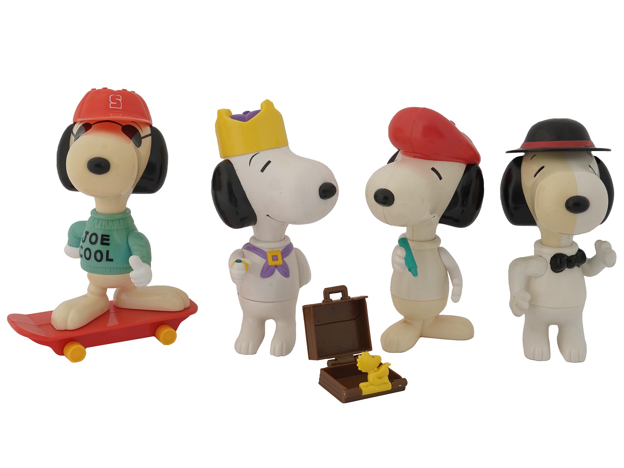 2000 FOUR SNOOPY MCDONALDS HAPPY MEAL FIGURINES PIC-0